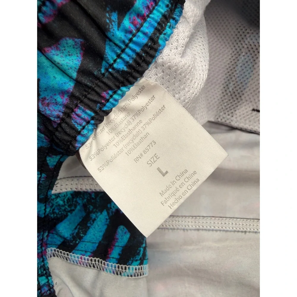 O'Neill Mens‎ Swim Trunks Large Blue Pink Geometric Abstract Board Shorts